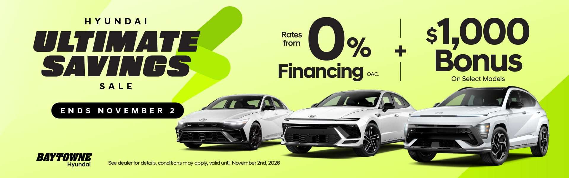 hyundai ultimate savings event baytowne